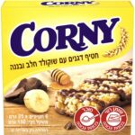 חטיף דגנים עם שוקולד חלב ובננה 6 יחידות קורני