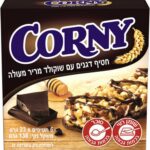 חטיף דגנים עם שוקולד מריר מעולה 6 יחידות קורני
