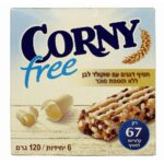 חטיף דגנים עם שוקולד לבן ללא תוספת סוכר  6 יחידות קורני