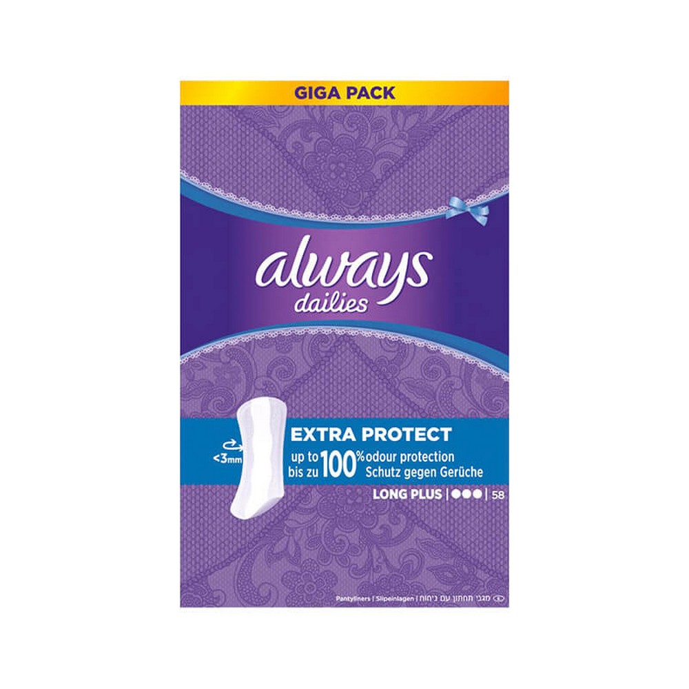 always-long-plus-58 אולוויז מגן תחתון 100 יחידות – תמונה 1