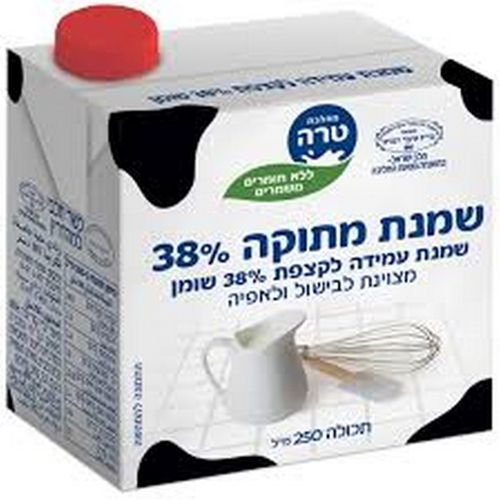 הורדה (2) שמנת מתוקה להקצפה 38% טרה – תמונה 1