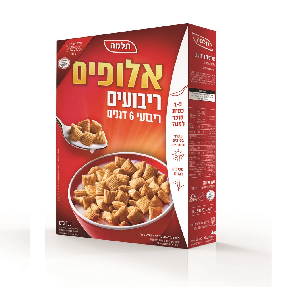 קורנפלקס-אלופים-ריבועים-תלמה-500-גרם-50372973 אלופים רביעיות 6 דגנים – תמונה 1