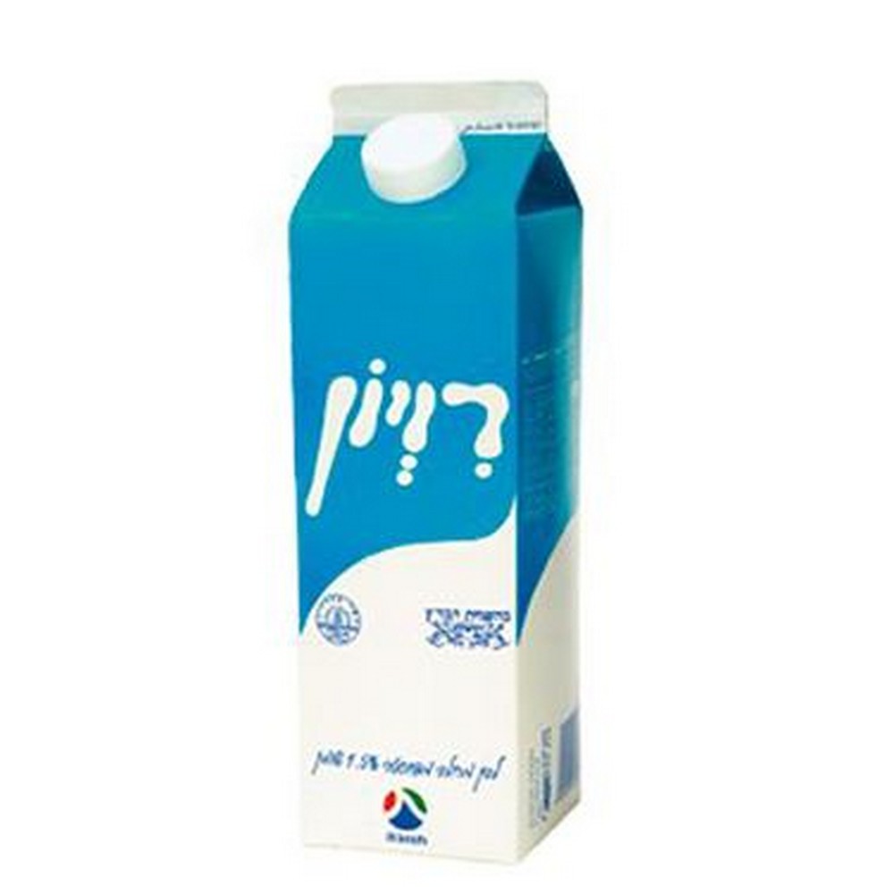 רויון-1-ליטר-1.5-שומן-תנובה רויון 1.5% תנובה 1 ליטר – תמונה 1