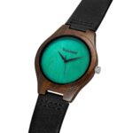 ⁦שעון מעץ leaf Green Truwood⁩ – תמונה ⁦2⁩